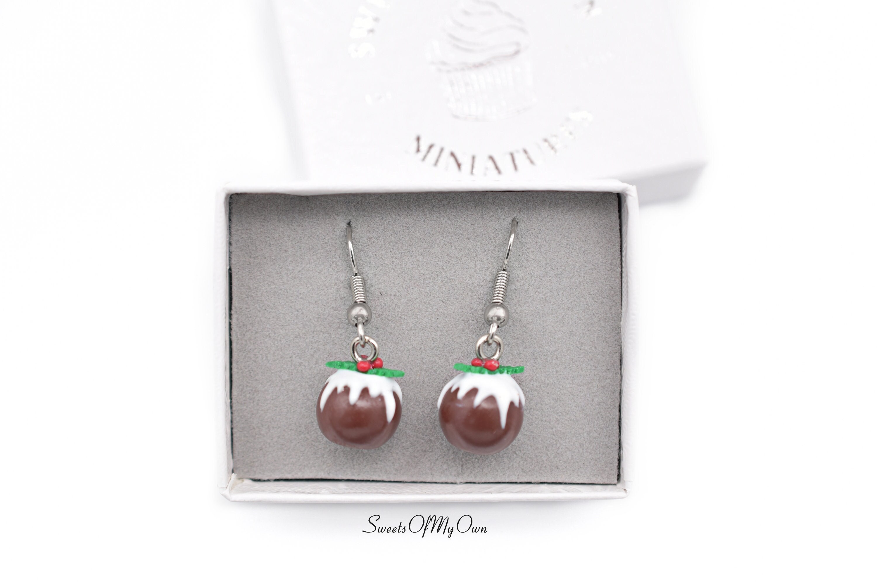 Christmas pudding earrings discount