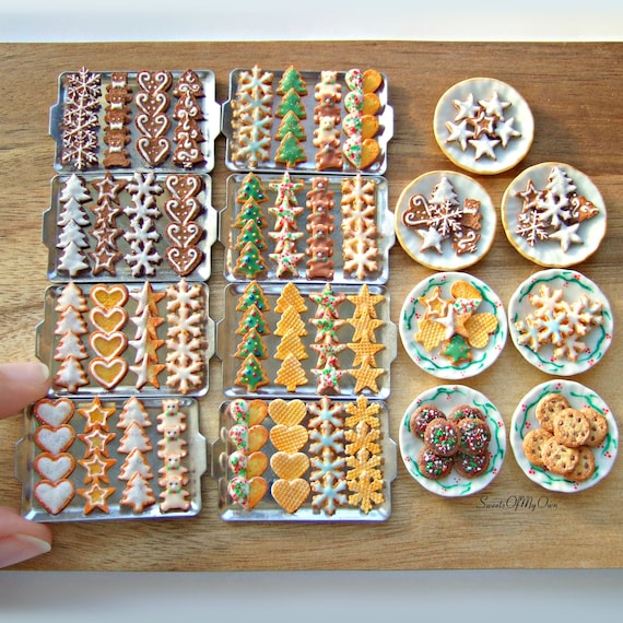 1:12 Scale Dollhouse Miniature – Handmade Assorted Biscuits On A Plate - View #5