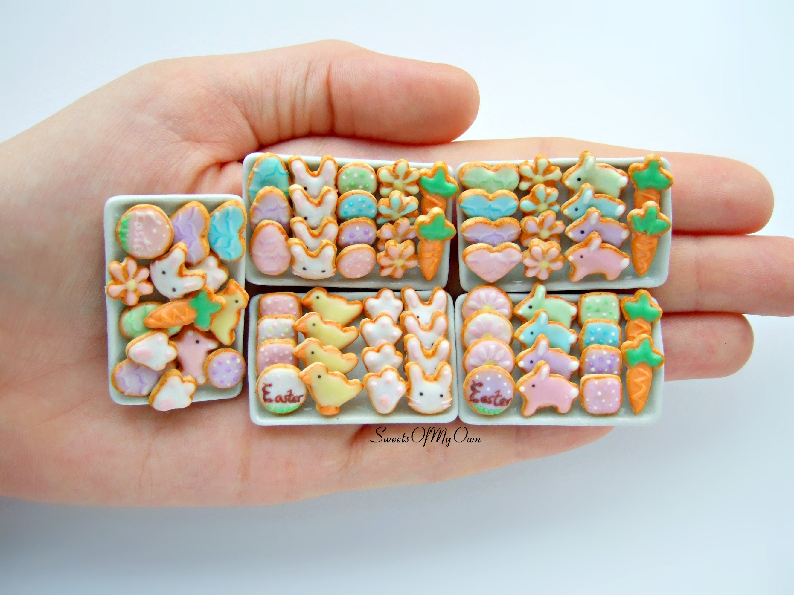 1:12 Puppenhaus Essen Lebensmittel Miniatur Donuts mit Keramik Tablett Zubehör 