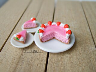 Toddmomy 12 Pezzi Mini Torte Alla Fragola – Decorazioni In Miniatura Per Casa Delle Bambole, Giocattoli Alimentari Finti, Accessori Per Giochi Di Simulazione