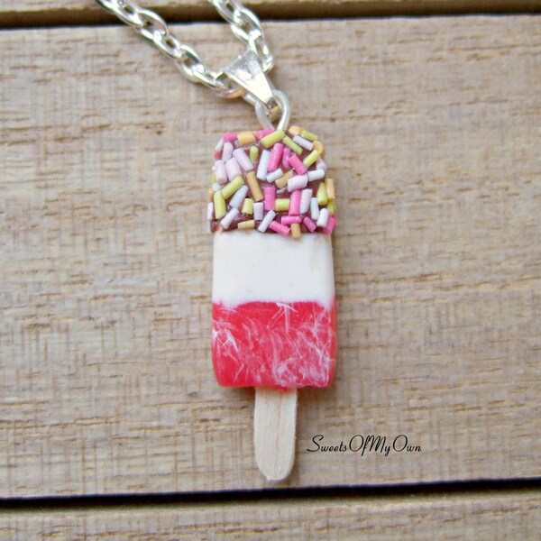 Ice Lolly - Charm/Necklace - Summer Pendant Jewellery - Handmade in UK with Polymer Clay - MTO