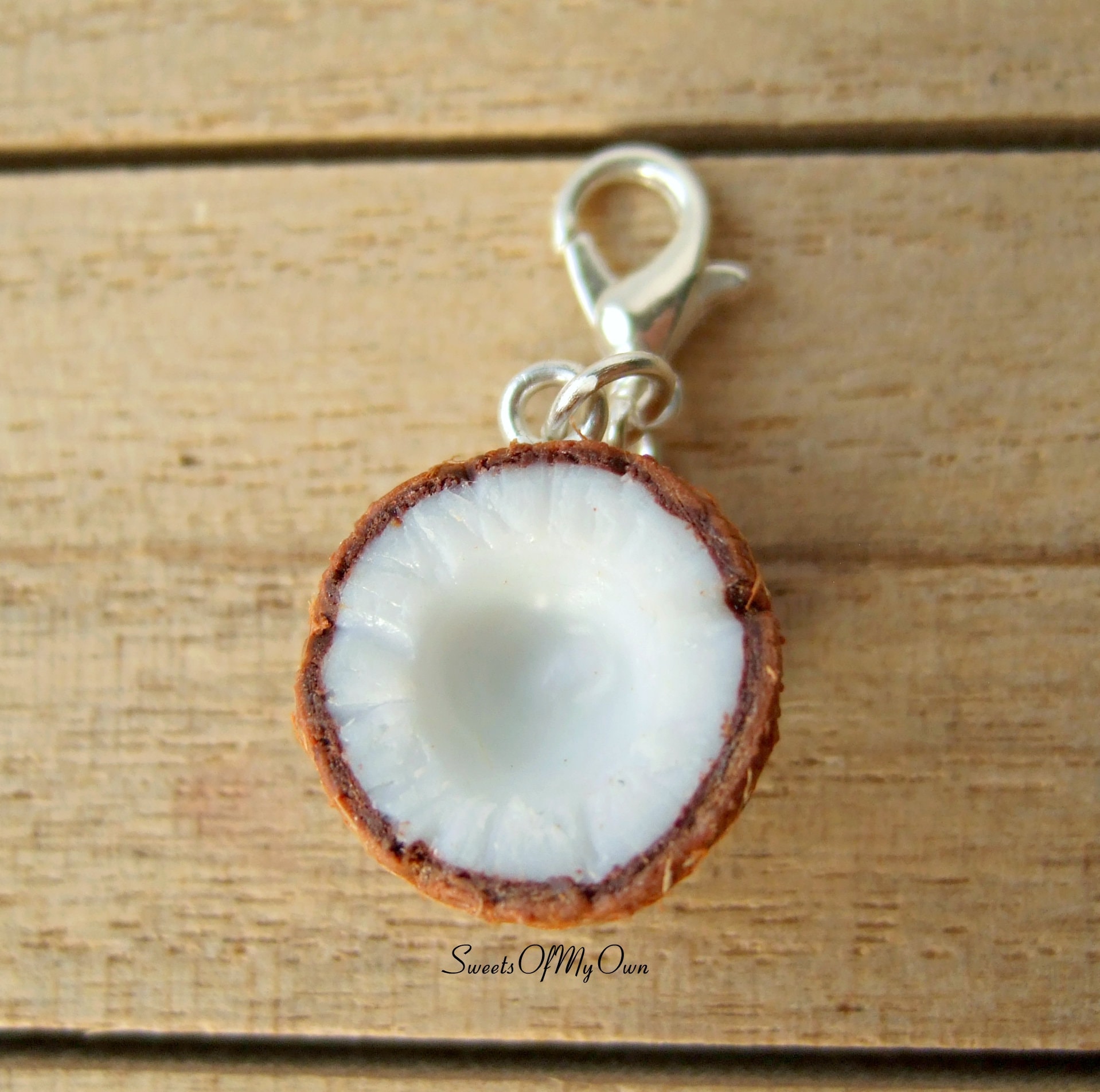 Coconut Half Charm Food Charm Necklace/charm/keychain Etsy