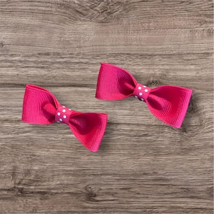 Set of 2 Bright Hot Pink Bow Kitchen Refrigerator Magnets Super Strong Whiteboard College Dorm