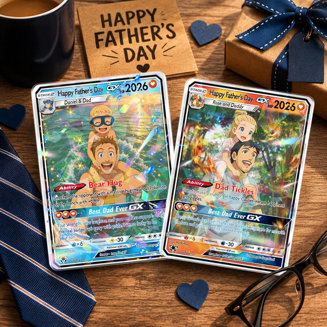 personalized pokemon card fathers day Amazon.com: Nestura Metal Custom Funny Fathers Day Card from Kids | Unique  Anime-Inspired Holographic Father Gifts | Personalized Happy Fathers Day  Card from Toddler Son