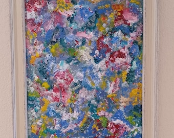 Flower Abstract Painting: Original Acrylic Art, 16x20