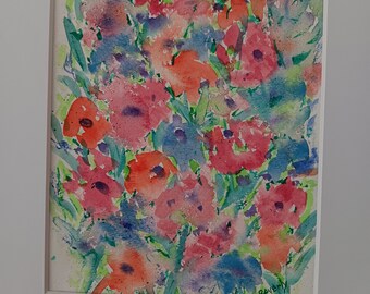 Arte original de acuarela/No es una impresión/Pinturas de flores/Acuarela de flores/