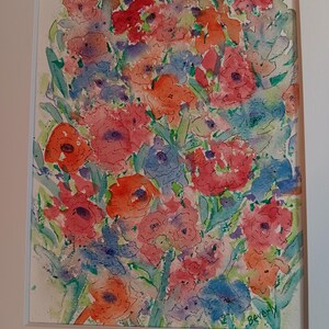0riginal Watercolor Painting/Floral Art/Watercolor Art/Floral Art/ Art/ Not a Print/Watercolor original Painting