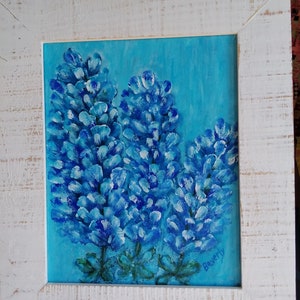 Original /Bluebonnets Painting/Acrylic Painting/Spring Art/Bluebonnet Art/Blue Art/Bluebonnet Artwork/Bluebonnet Painting