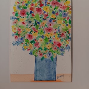 Original Watercolor Painting/Watercolor Flowers/Small Art/Floral Painting/ Watercolor Art/Mother&#39;s Day Gift
