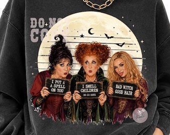 Halloween Witches PNG Funny Halloween Bad Witch I Smell Children Horror Spooky Pumpkin Season Trendy Fall Shirt Design Sublimation