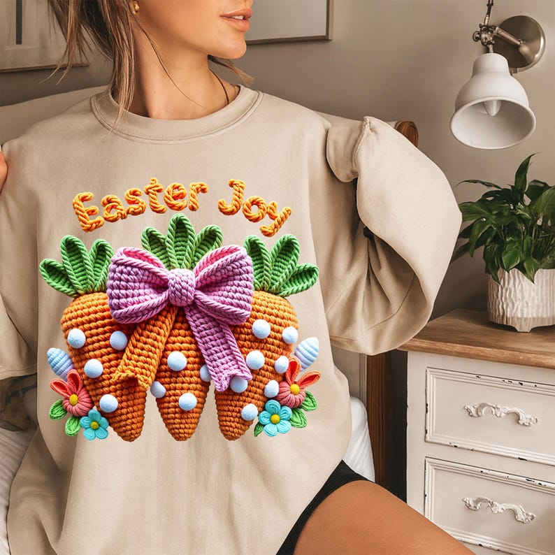 Easter PNG Bundle Faux Yarn Egg Hunter Bunny Crochet Coquette Bow Jesus Christian He Is Risen Be Hoppy Easter Day Mama Mini Chilling Peeps image 5