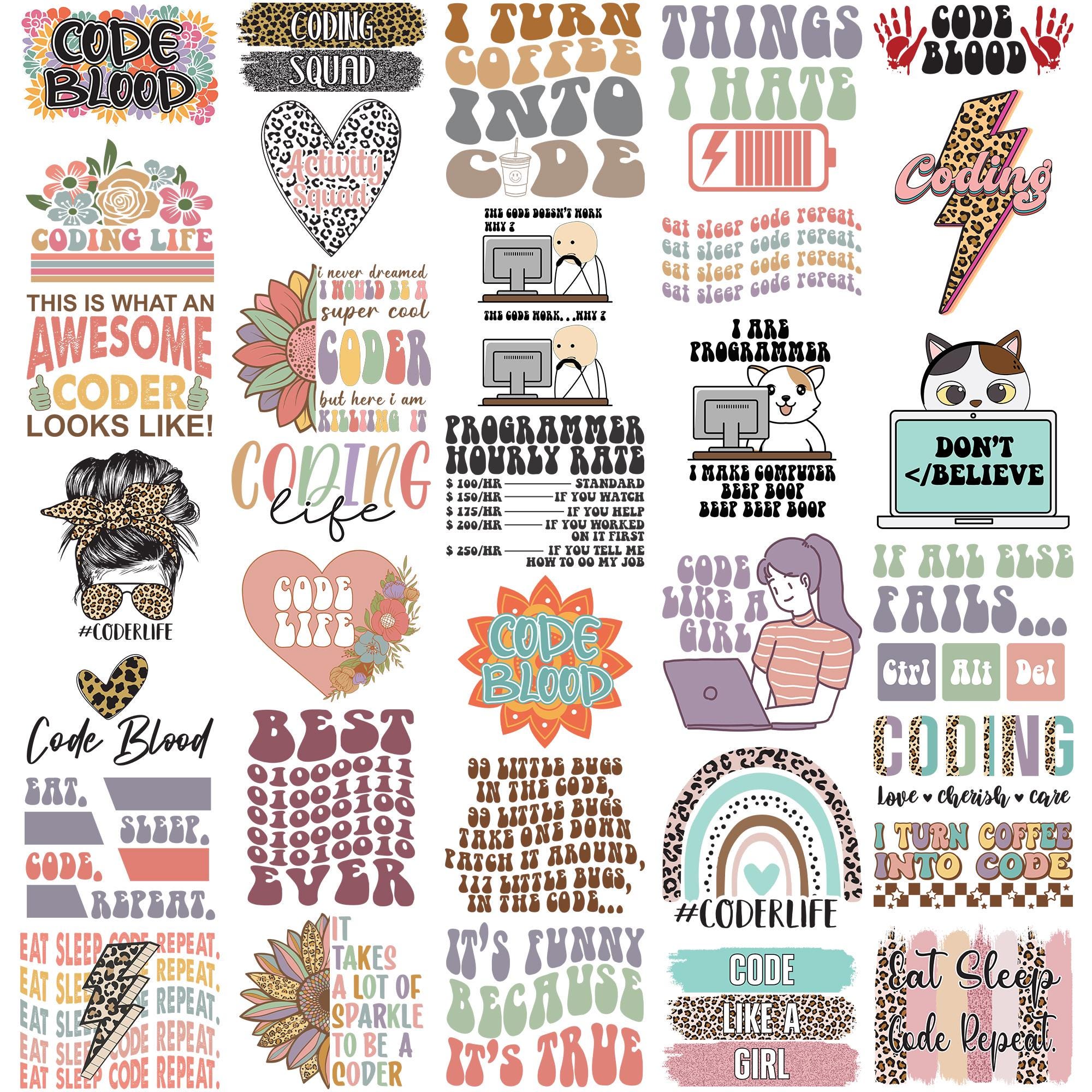 Coding Svg Png Bundle Code Blood Coding Life Eat Sleep Code Repeat ...