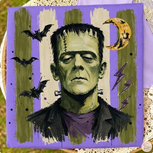 Preppy Halloween PNG Bundle Retro Vintage Halloween Horror Characters Scary Movie Stripes Spooky Season Cute Girly Halloween Sublimation image 2