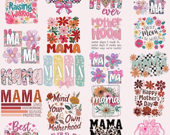 Mothers Day Png Bundle Floral Mom Best Mom Ever Coquette Bow Mind Your Own Motherhood Checkered Mama Sarcastic Mom Life Trendy Shirt Png