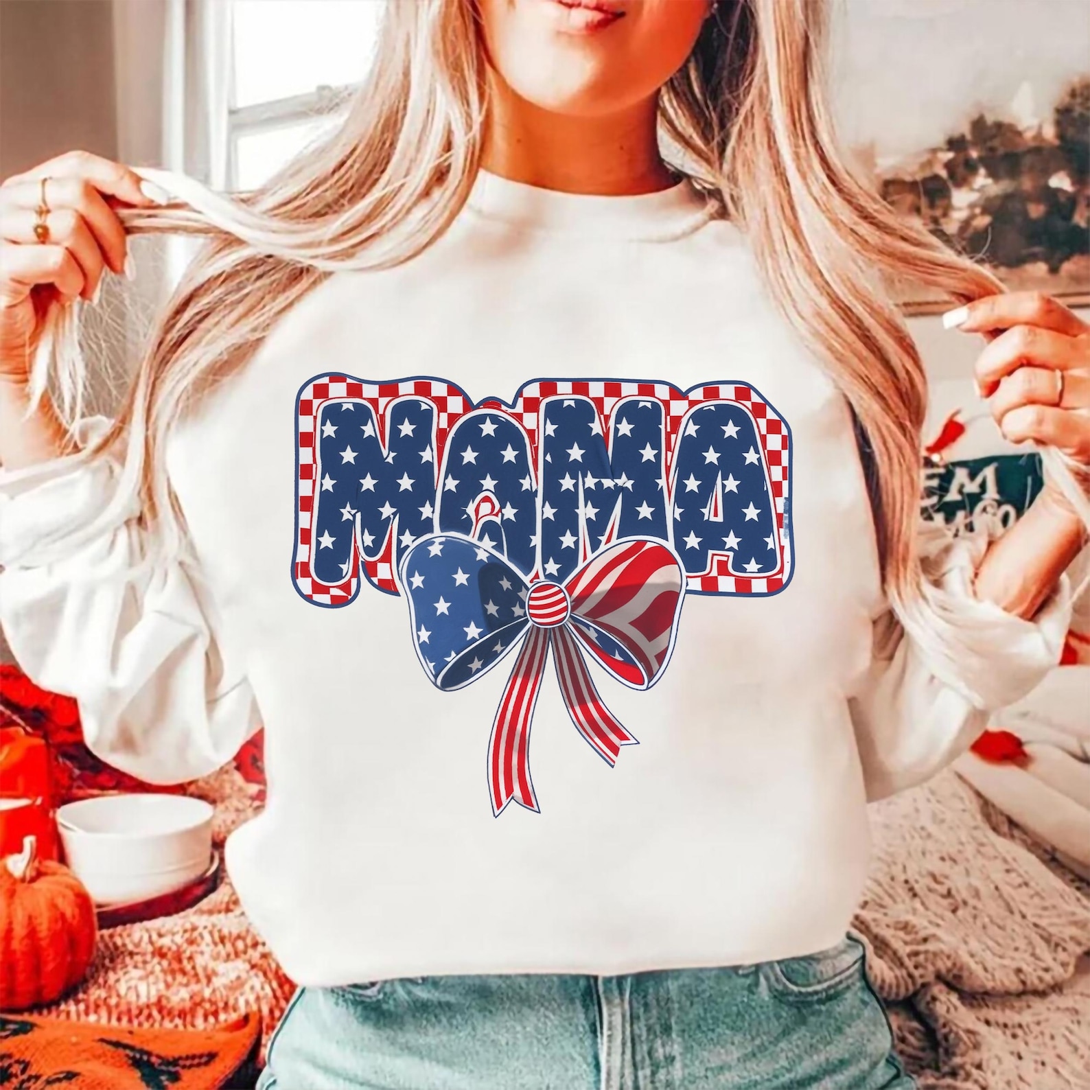 Retro 4th of July PNG Bundle USA American Flag Coquette Bow Land of the ...