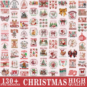 130+ Christmas Png Bundle Retro Retro Funny Christmas Coquette Bow Tis The Season Holly Jolly Santa Hot Cocoa Jingle Bell Rockin All Booked