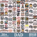 50+ Father's Day Png Bundle Funny Dad Quotes Best Dad Ever Club Daddy Saurus Rad Dad Gift For Dad First Fathers Day Sublimation Designs