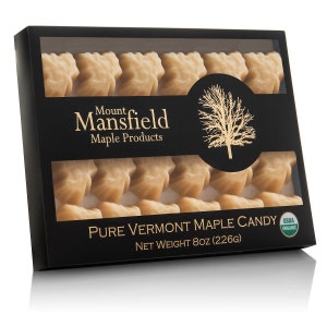 Mansfield Maple-Certified Organic- Pure Vermont Maple Sugar Candy- Choice of Size