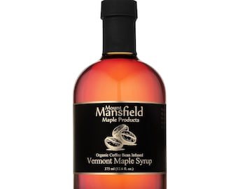 Mansfield Maple Organic Coffee Bean Infused Vermont Maple Syrup (Choice of Size)
