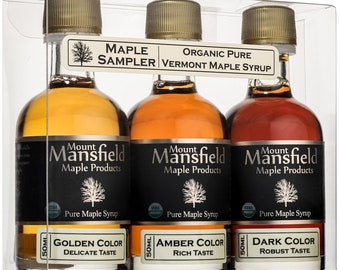 Mansfield Maple Certified Organic Pure Vermont Maple Syrup Sampler