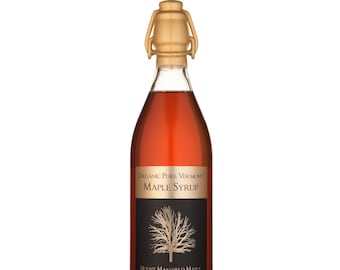 Mansfield Maple- Certified Organic Old-Fashioned Swing Top Bottle Pure Vermont Maple Syrup- 1 Liter