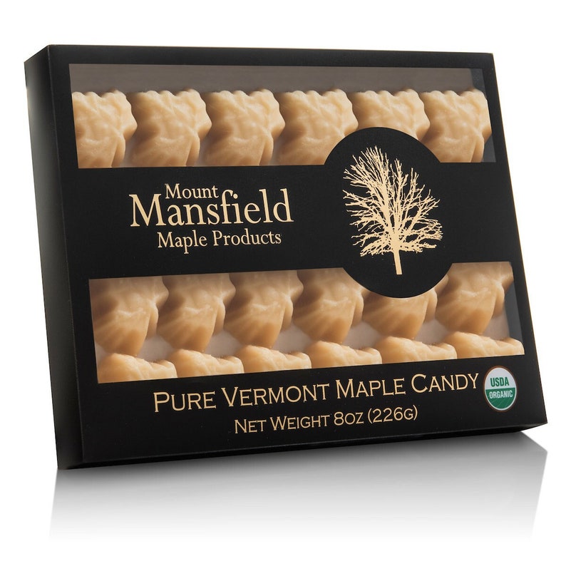 Mansfield Maple-Certified Organic Pure Vermont Maple Sugar Candy Choice of Size Half Pound