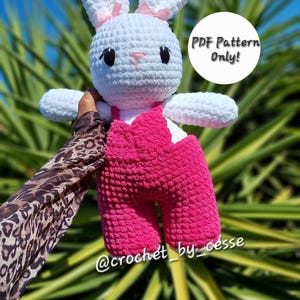 Bell the Bunny PDF Pattern | Bunny in Overalls