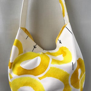 Extra Large Slouchy Bag, Shoulder Purse, Hobo Boho, Work Purse, Diaper Bag, Sling Bag, Yellow IKEA