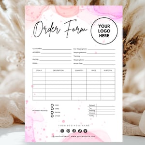 Invoice Template - Minimalist Business Invoice, Small Business Template, Modern Boho Client Invoice, Editable Template, Services Invoice
