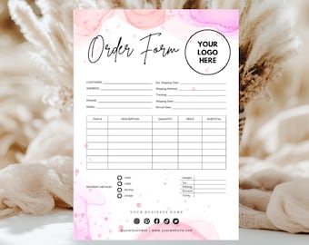 Invoice Template - Minimalist Business Invoice, Small Business Template, Modern Boho Client Invoice, Editable Template, Services Invoice