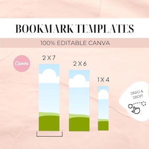 Lesezeichenvorlagen, ziehen und ablegen Canva bearbeitbare Vorlage, druckbare Lesezeichen, benutzerdefinierte personalisierte DIY Lesezeichen SVG PNG, gestalten Sie Ihr eigenes