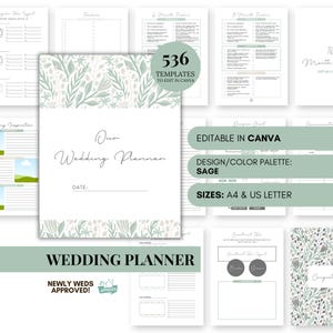 The Ultimate 180 Page Wedding Day Binder Template Wedding Day Coordination Wedding Day Information Wedding Itinerary Wedding Planner Canva