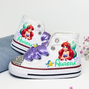 Custom Converse High Top Little Mermaid Converse Shoes The Little