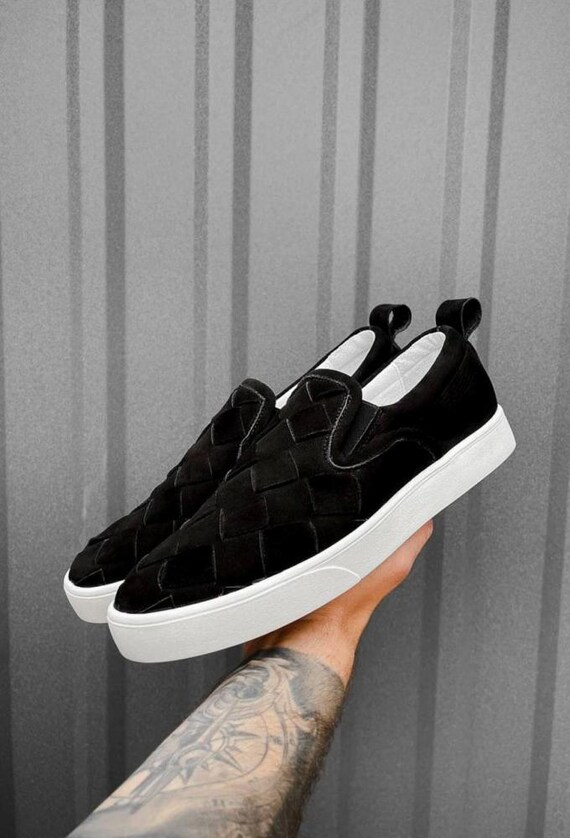 Mocasines de cuero blanco hechos a mano para hombre Lujosos