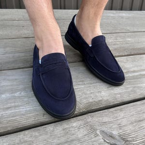 Stylish Genuine Leather Shoes | Luxurious Crocodile Leather Loafers | Handcrafted Suede Penny Loafers | Casual Shoes for Men | Gift For Men