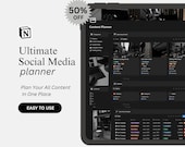 Notion Template Social Media Content Planner Content Calendar Notion Youtube Instagram Tiktok Planner Notion Dashboard Content Plan