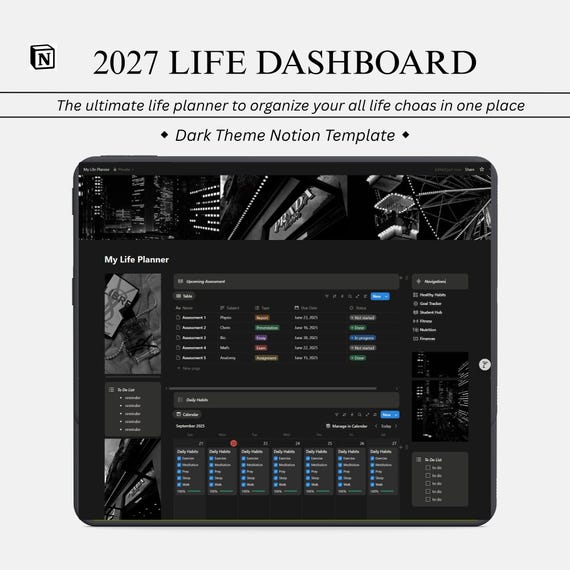 2027 Ultimate Notion Planner, Notion Template, Notion Planner, Notion Life Planner, ADHD planner, Notion Life Planner Template, All in one