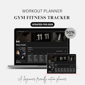 Notion フィットネスプランナー | ワークアウト、健康、ウェルネス トラッカー | セルフケア、フィットネス ジャーナル & プランナー | デジタル Notion プランナー