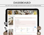 Notion Template Morning Routine Productivity Dashboard Digital Planner Daily Planning Habit Tracker Self-Care Gratitude Journal Checklist