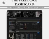 Freelance Notion Dashboard Template | Client & Income Tracker CRM | Project Management Planner for Freelancer, Virtual Assistant Side Hustle
