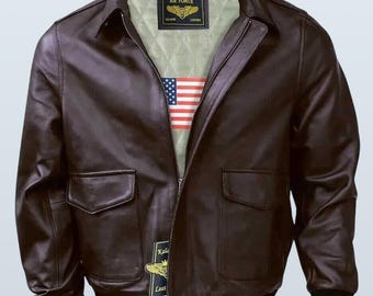 ジャケット・アウター 80s a-2 real leather jacket 80s A-2 real leather bomber jacket vtg o