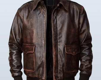 The A2 Flight Jacket-full Grain Cowhide Leather Bomber
