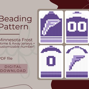 Perlenohrringe Muster: Minnesota Frost Jersey (Instant PDF download) - Easy DIY Beading