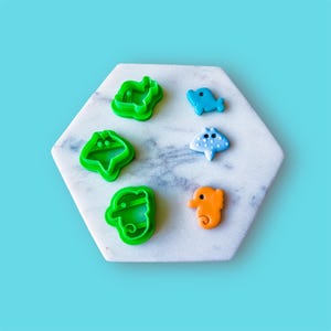 Sealife Stud Tonschneider, Tonschneider-Set, Tier-Tonschneider, Polymer-Tonschneider, Delfin-Tonschneider, Seepferdchen-Tonschneider