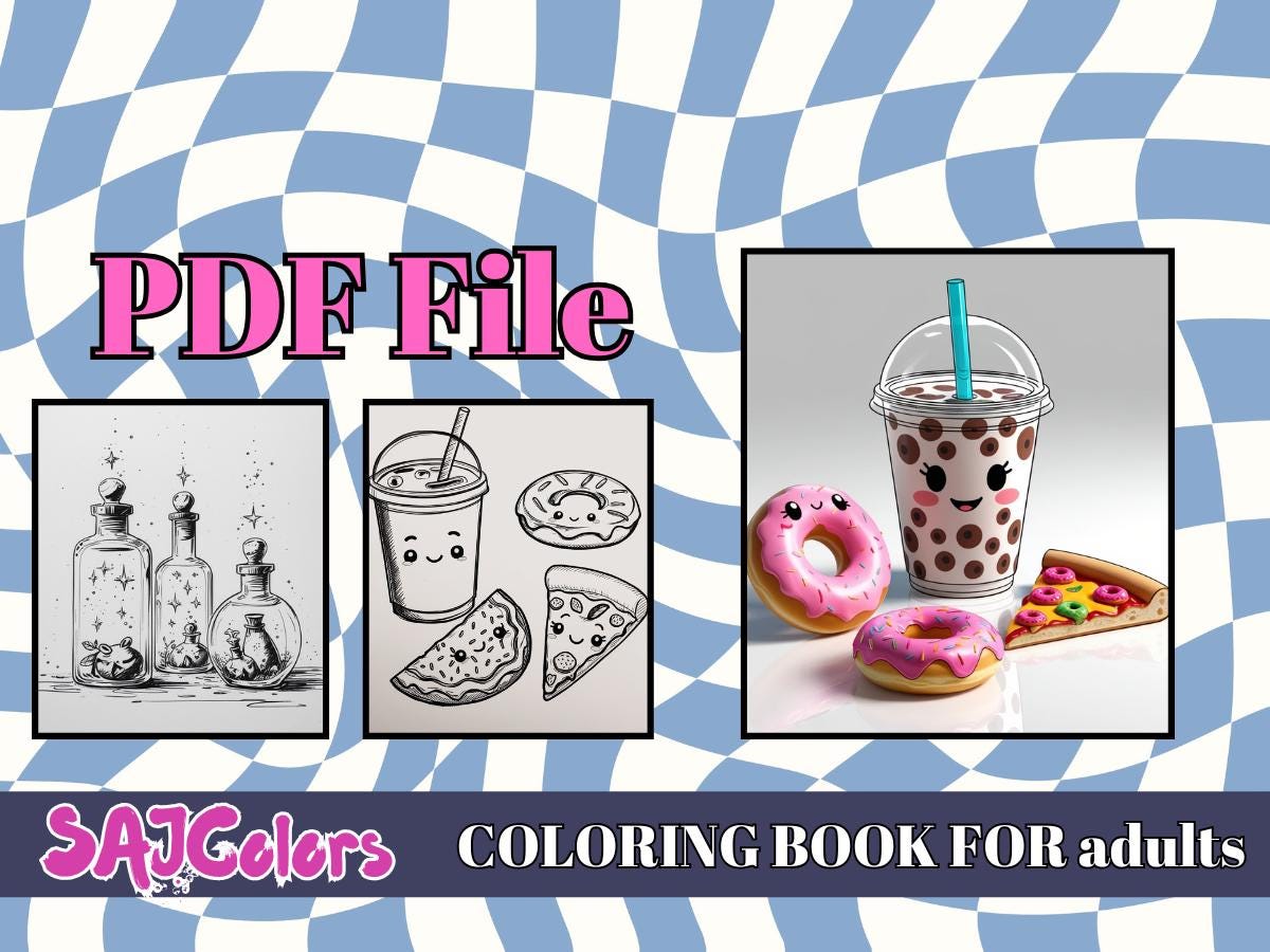 Kawaii Doodle Coloring Pages | Cute Aesthetic| 20 Fun Printable Sheets ...
