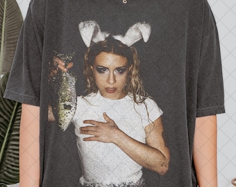 Comfort Colors Slayyyter Bunny Ears T-Shirt, Pop Star Graphic Tee,Vintage Aesthetic Singer Shirt, Indie Pop Fan Merch, Retro Music Lover Tee