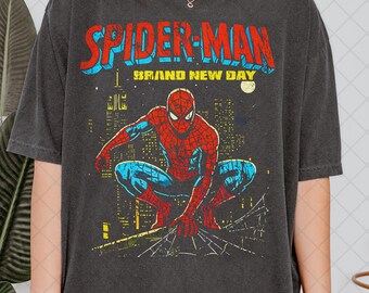 Comfort Colors Spider Man Brand New Day Shirt, Comic Cover Shirt, Marvel Superhero Comic Book Top, Spiderman Brand New Day Graphic Tee
