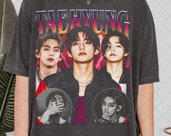 Comfort Colors Vintage Taehyung T-Shirt, Taehyung Bootleg Shirt, World Tour Kpop Shirt, Gift For Woman & Man Unisex T-Shirt