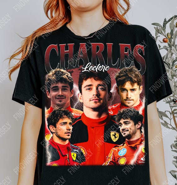 Retro 90s Charles Leclerc Vintage T-shirt, Charles Leclerc Bootleg