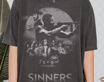 Comfort Colors Sinners Movie Vintage Horror Tee T-Shirt, Comic Style Halloween, Gift For Women and Man Unisex T-Shirt